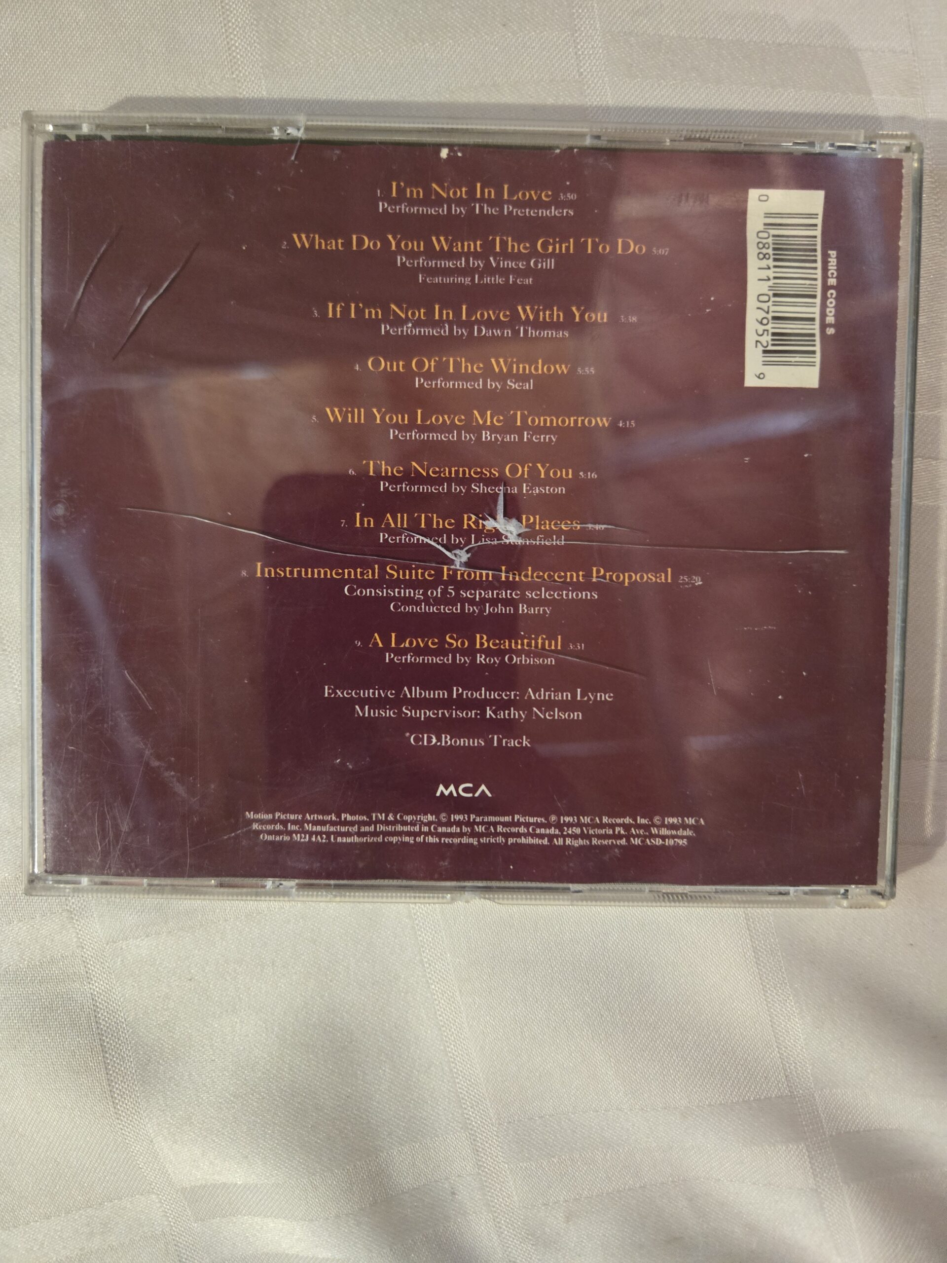 CD - Indecent Proposal - Soundtrack