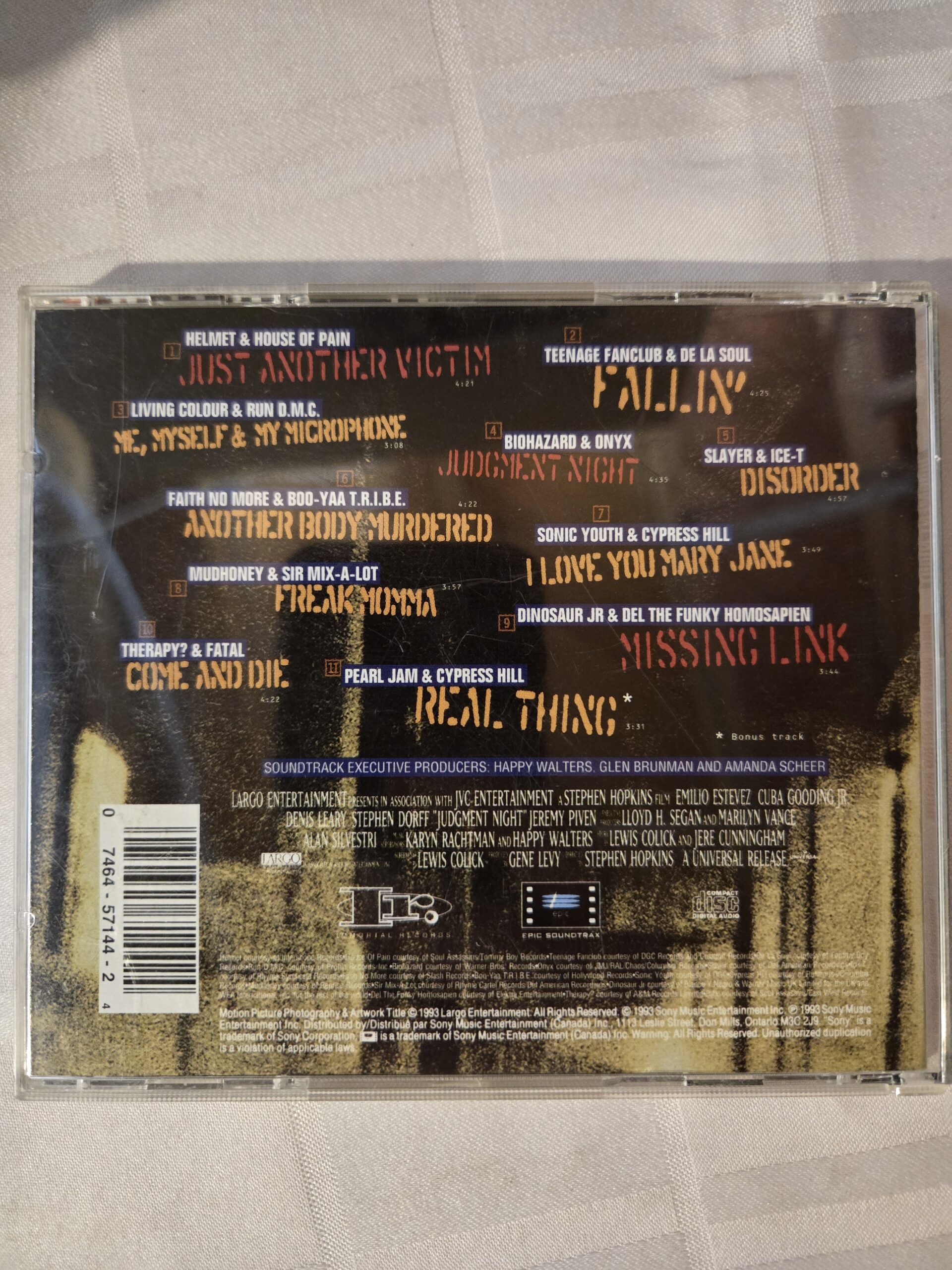 CD - Judgement Night 1993 - Soundtrack