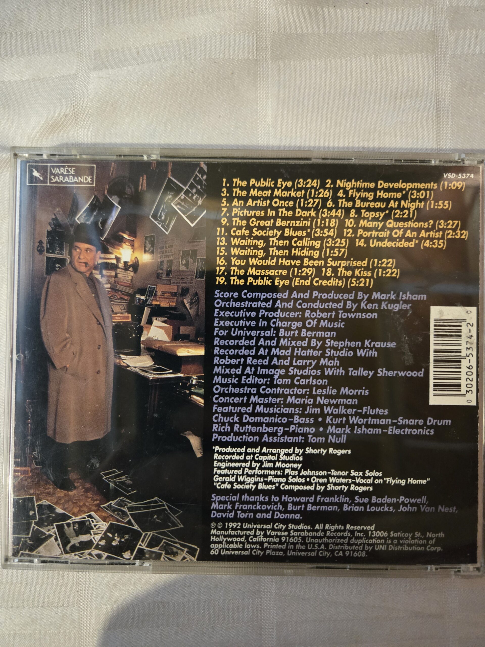 CD - The Public Eye 1992 - Soundtrack