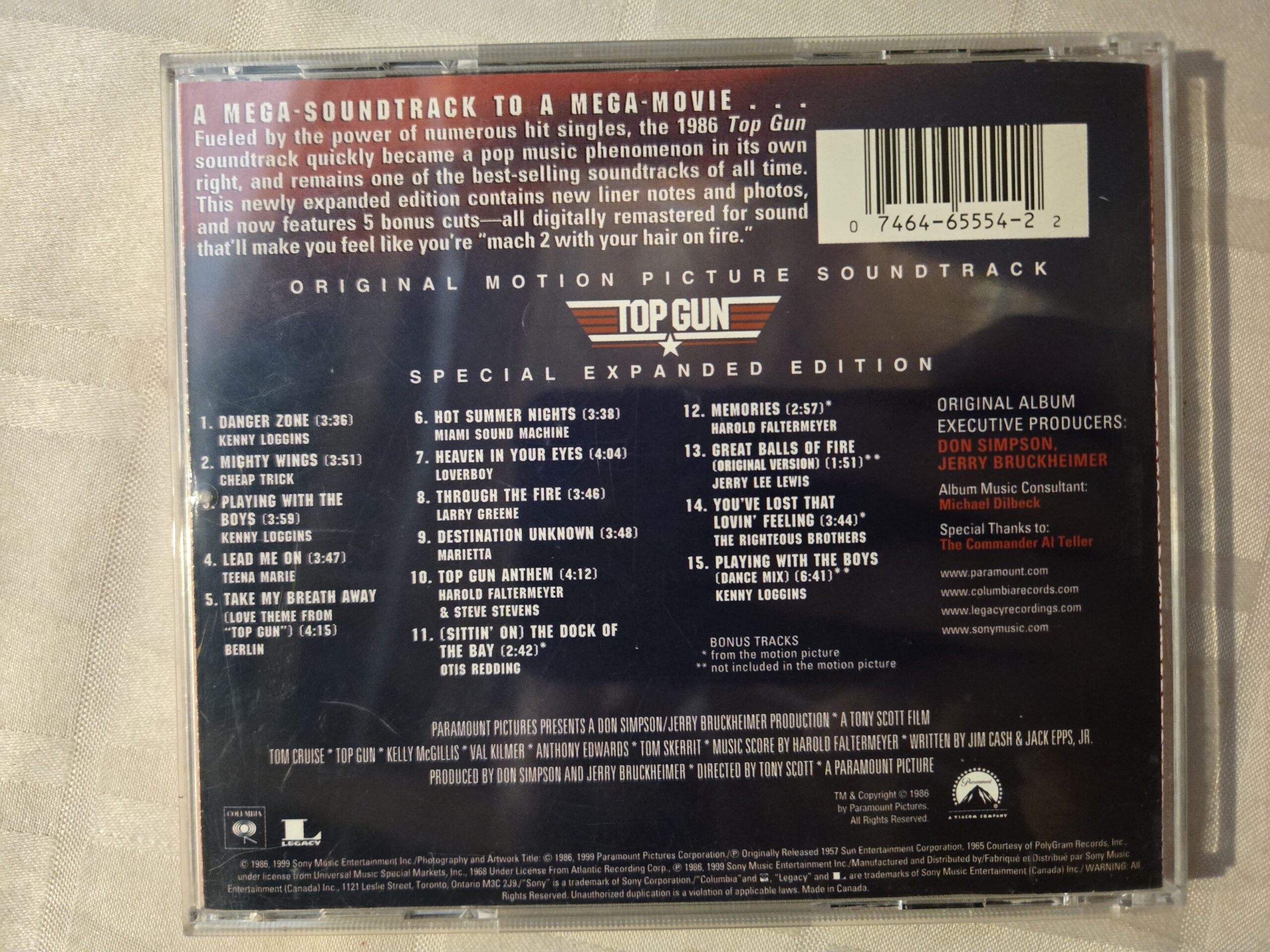 cd- Top Gun - Extended Soudtrack