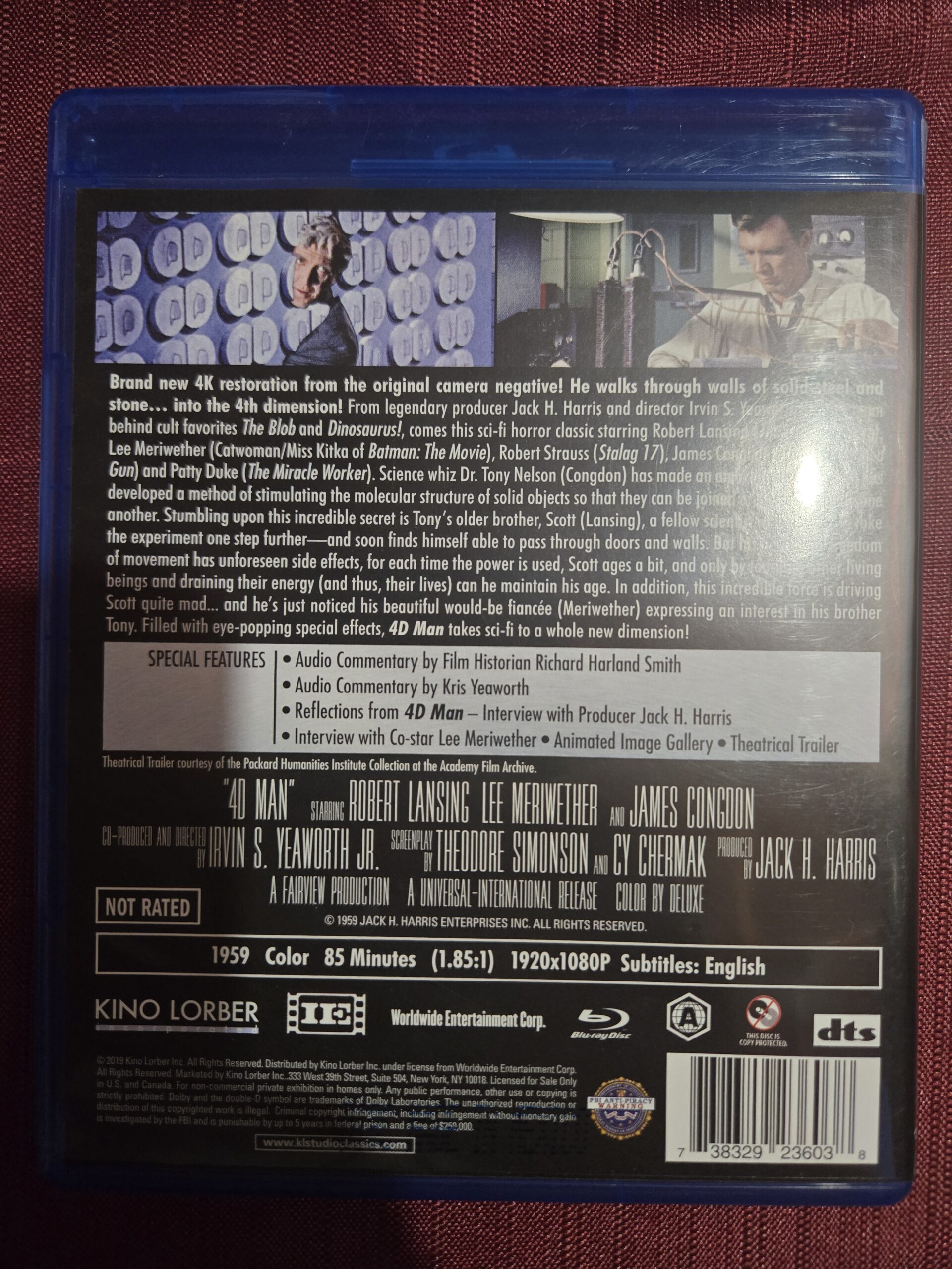 bluray- Kino Lorber - 4D man
