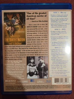 bluray- Kino Lorber - The Birth of a nation (Silent Film)