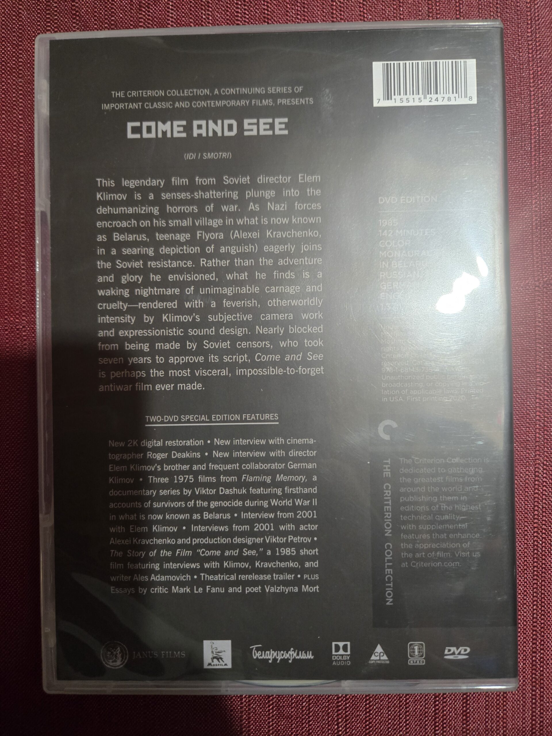 dvd- Criterion Collection - Come and See