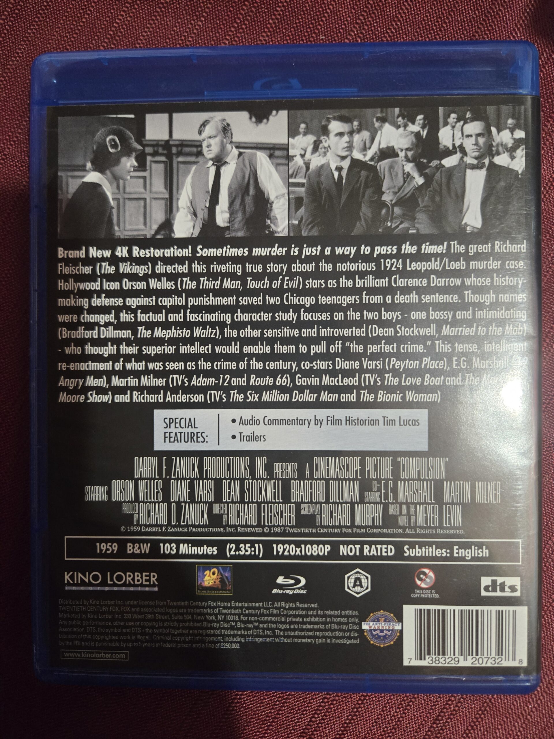 bluray- Kino Lorber - Compulsion