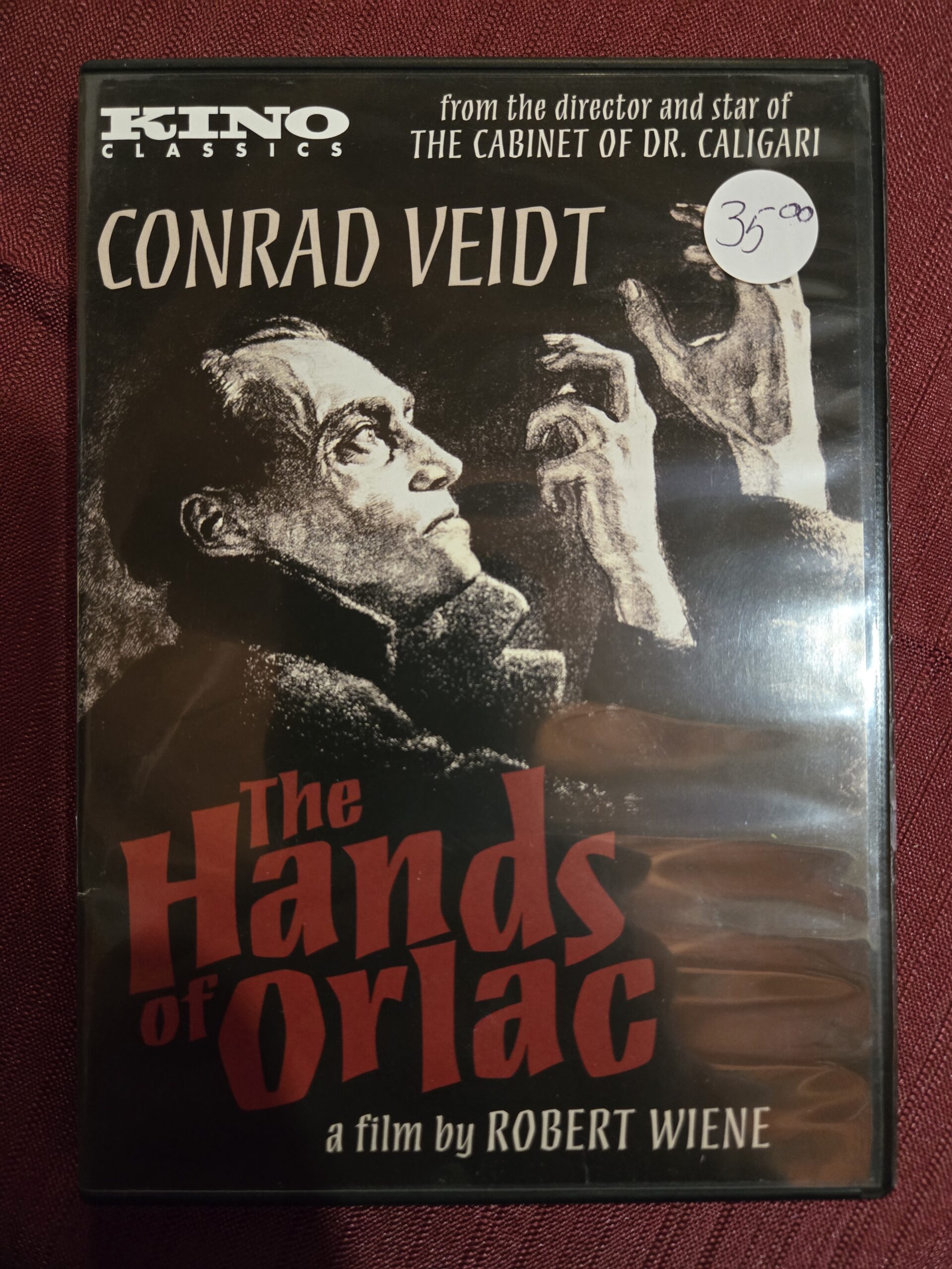 dvd- Kino Lorber – The Hands of Orlac
