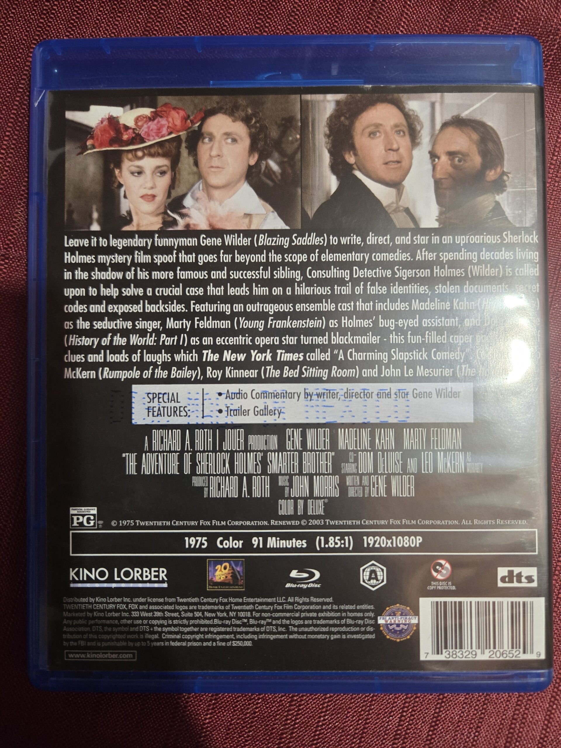 bluray- Kino Lorber - The adventure of Sherlock Holmes : Smarter brother