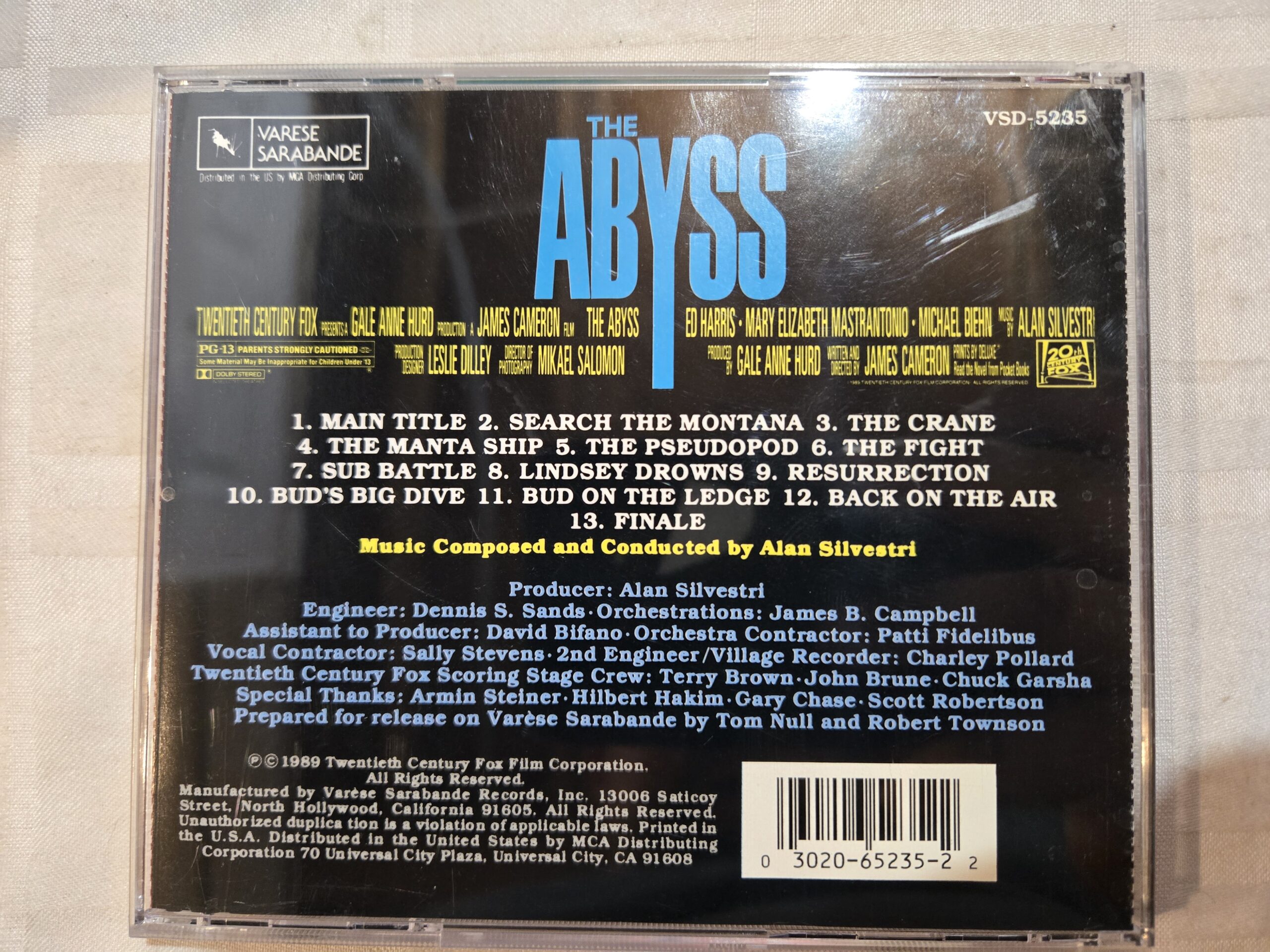 cd- The Abyss 1989 - Soundtrack