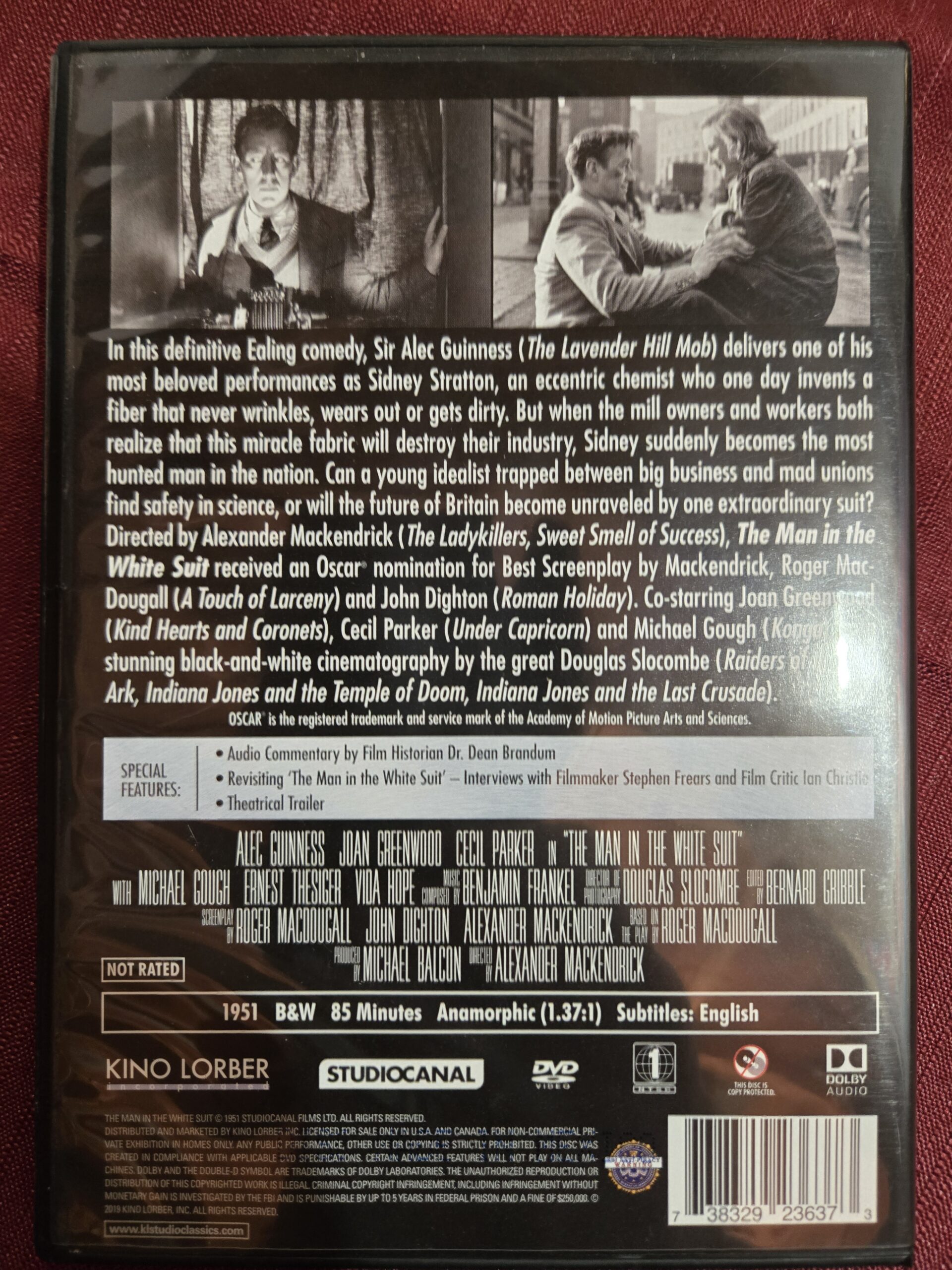 dvd- Kino Lorber - The mans in the white suit