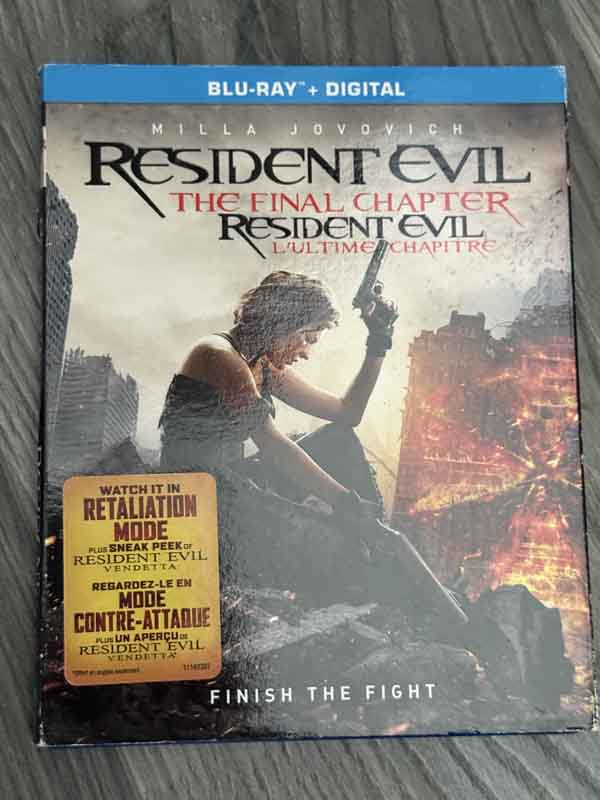 bluray- resident evil: the final chapter 2017 (slipcover)
