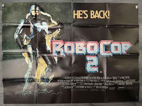 poster uk – robocop 2 1990 : quad original poster
