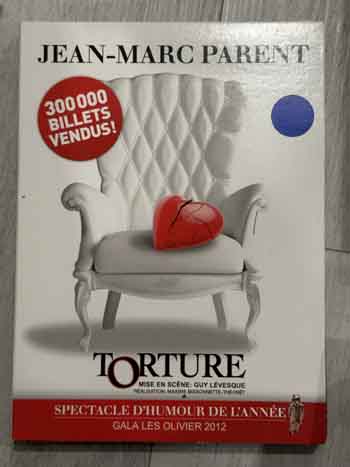 dvd- Jean-Marc Parent : Torture  2014
