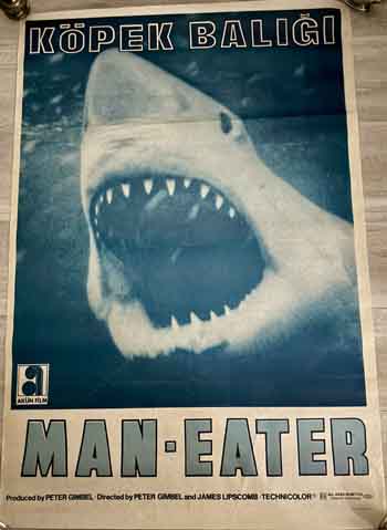 poster original turkish – Jaws Man-Eater 1971