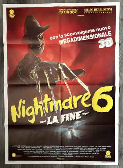 poster original italian – freddy’s dead : the final nightmare 1991