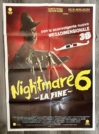 poster original italian – freddy’s dead : the final nightmare 1991