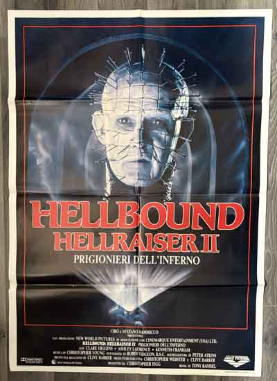 poster original italian – hellraiser 2 : hellbound 1988