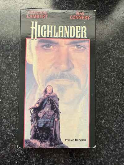 vhs- highlander (1986)