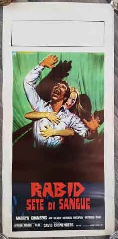 poster original italian – rabid (1977) rage