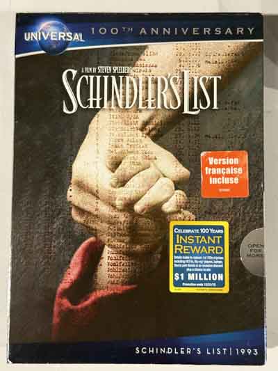 dvd – Schindler’s List (1993)