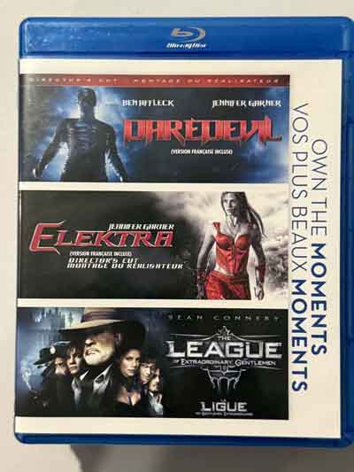 bluray – Daredevil /Elektra/The league of Extraordinary Gentlemen