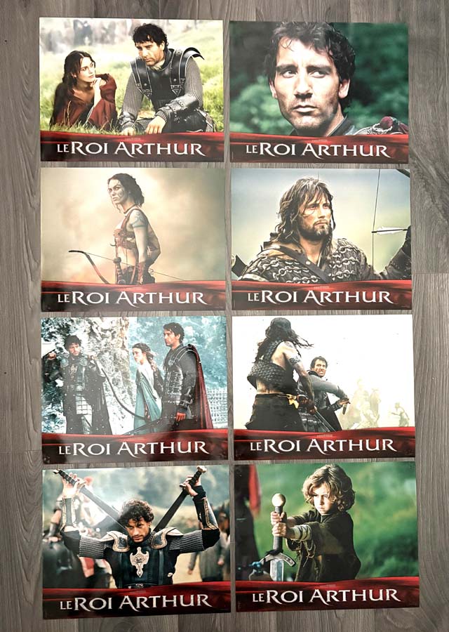Lot of 8 lobby cards original france – king arthur (2004)