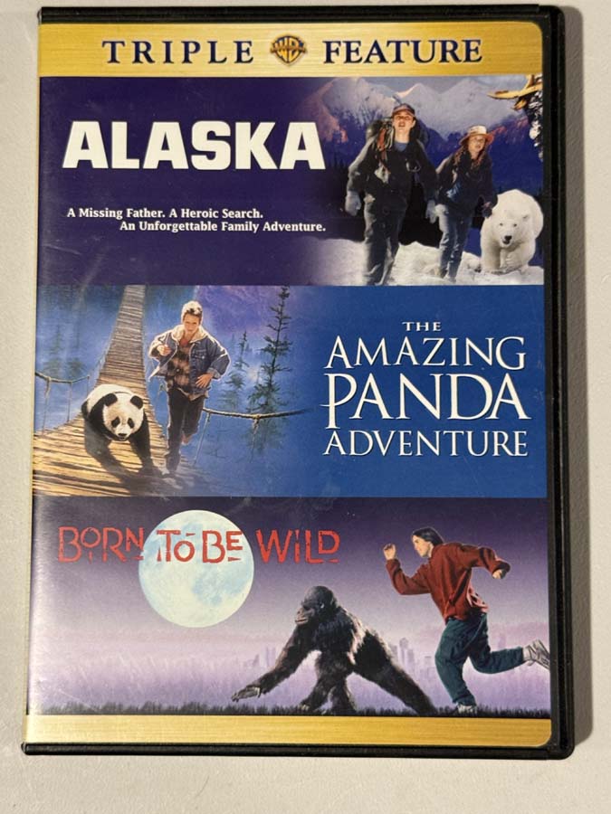 dvd – The Born To Be Wild/Alaska/Amazing Panda Adventure