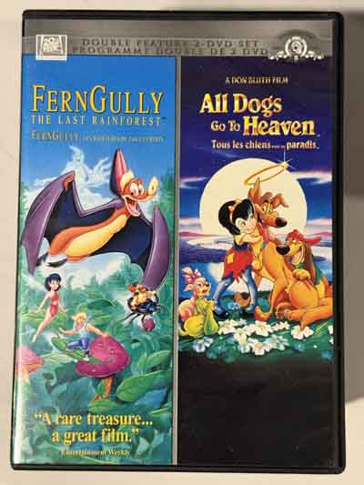dvd – Fern Gully : The Last Rainforest / All Dogs Go to Heaven