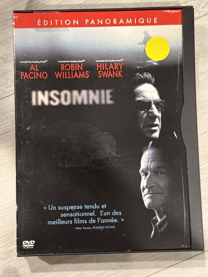 dvd – insomnia (2002) snapcase