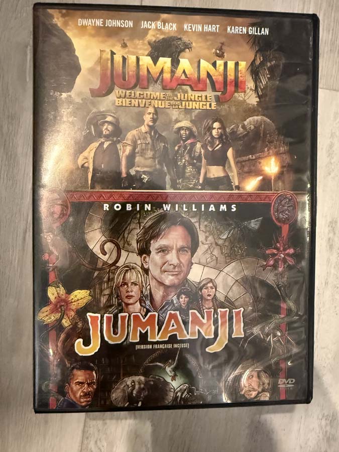 dvd – JUMANJI (1995) + WELCOME TO THE JUNGLE