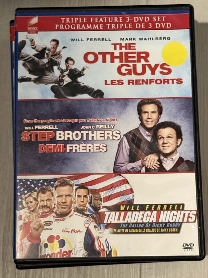 dvd – Step Brothers / The Other Guys / Talladega Nights