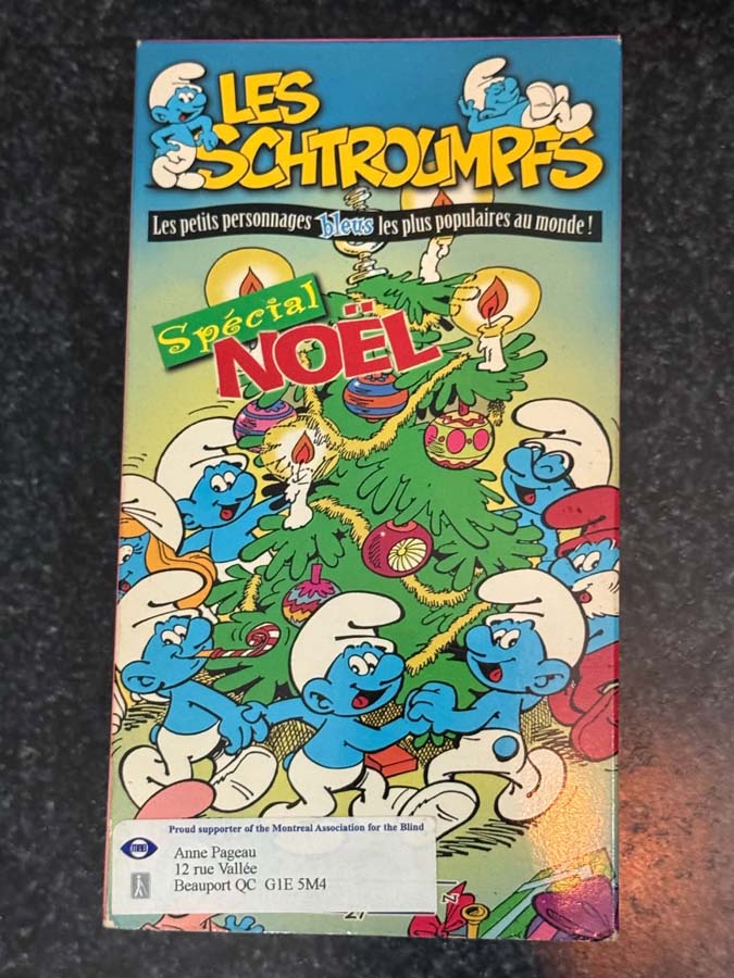 vhs – schtroumpfs special noël