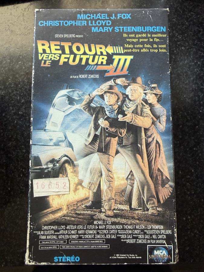 vhs – retour vers le futur 3 (1990) back to the future 3